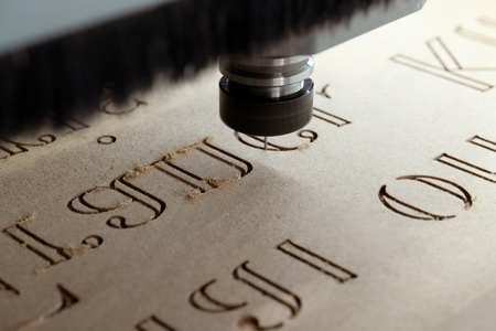 Laser machine cutting letters