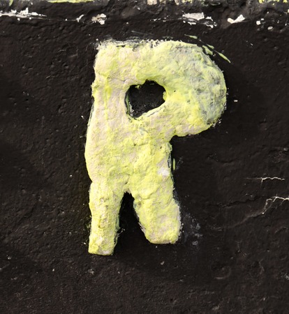 Letter S. On black backgroundの写真素材