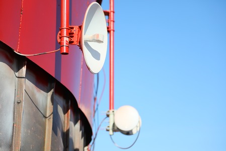 Telecommunication tower with smart cellular antennasの写真素材