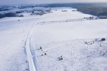 Aerial view of roadの写真素材
