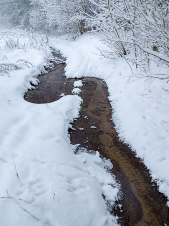 River in winterの写真素材