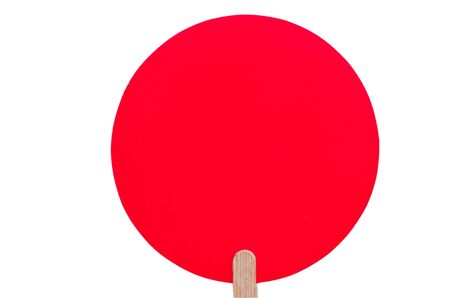 red blank color plate with copy space for inscription. isolatedの写真素材