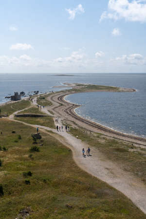Estonia, Sorve - 2021.07.18 - Port of Sorve, Saaremaa island. View from the lighthouse to Sorve Cape, which is the furthest point in the south of Estoniaのeditorial素材