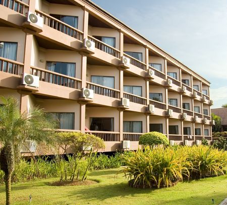 Exterior of Hotel in Pattaya, Thailandの写真素材