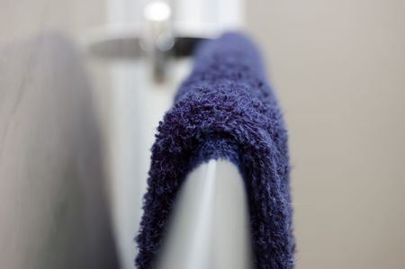 Hanging Blue Towelの写真素材