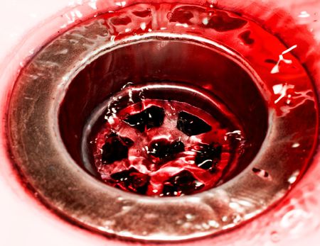 Down the drain.の写真素材