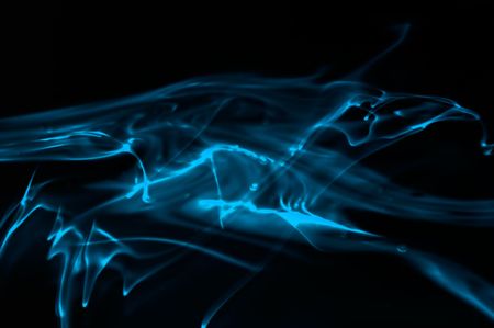 Blue Abstract over black backgroundの写真素材