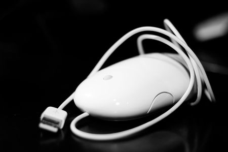 USB Mouse in Black and White.の写真素材