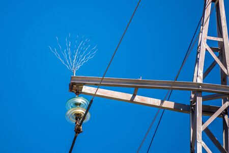 Power grid Thunder protection wireの写真素材