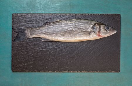 See bass fresh black plateの写真素材