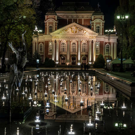 Theater and light Mirror in the night