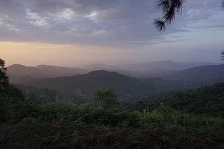 Mirado Los Pinos, Los Pinos view point close to Minca at sunset, Colombia 2020の写真素材