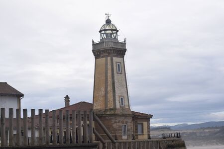 view of the lighthouse of Aviles, Asturias, Spainの写真素材