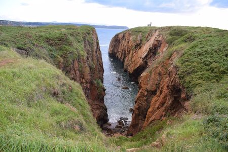 view of the coast of Avil?s, Asturias, Spainの写真素材