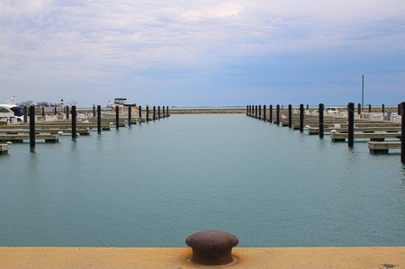 Docks in Chicagoの写真素材