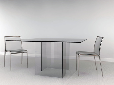 Designer table and chairsの写真素材