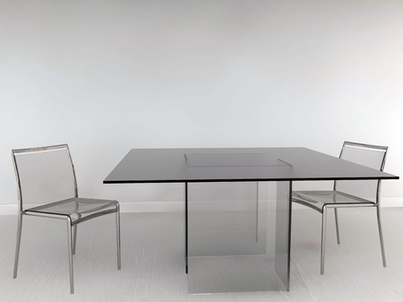 Designer table and chairsの写真素材