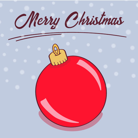 Hand drawn Christmas card. Merry Christmas and New Year typography. Cute holidays greeting card, invitation, poster and templates. Vector illustration.のイラスト素材