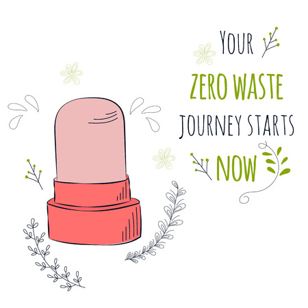 Zero Waste Concept Hand drawn elements of zero waste life Zero waste concept card. Good for posters, banners, web design, cards. Vector illustration.のイラスト素材