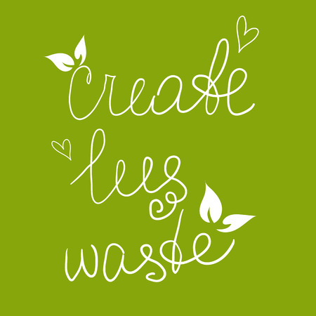 Zero Waste Concept. Hand drawn elements of zero waste life Zero waste concept card Good for posters, banners, web design, cards Vector illustrationのイラスト素材