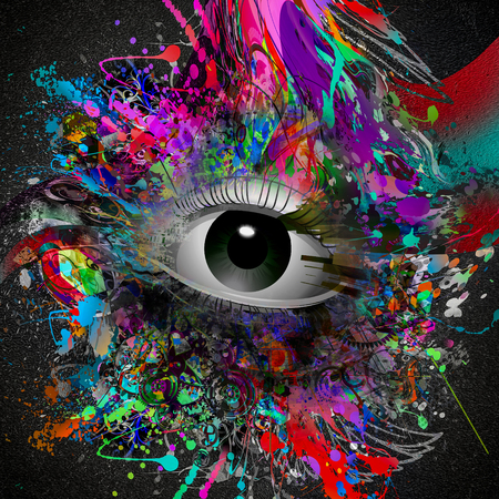 Colorful Magic eyeの写真素材