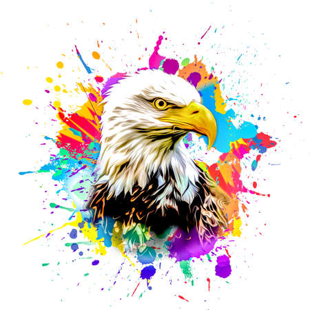 bird of the eagle art colorの写真素材
