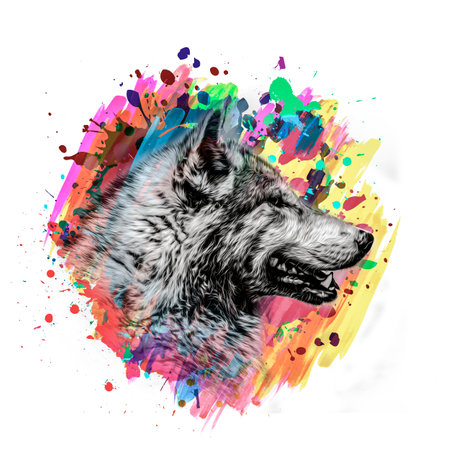 german shepherd dog with wolf