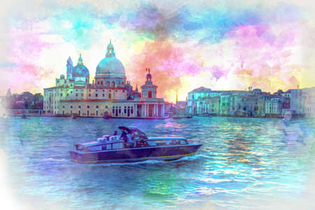 church saint marco in venice color artの写真素材