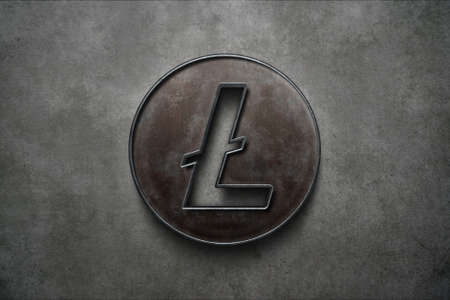 bitcoin cryptocurrency coin on colorful background, cryptocurrency conceptの写真素材