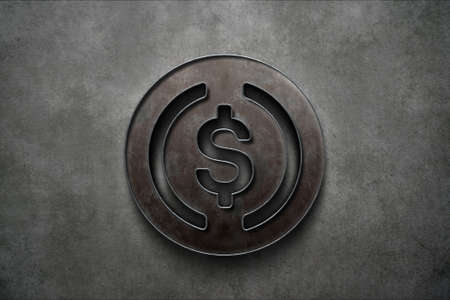 bitcoin cryptocurrency coin on colorful background, cryptocurrency conceptの写真素材