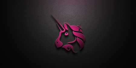 cryptocurrency coin on colorful background, cryptocurrency conceptの写真素材