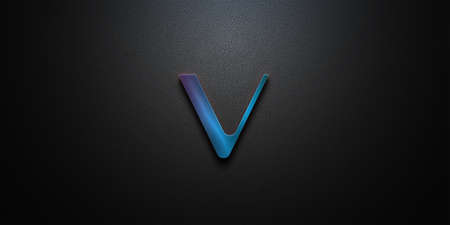 cryptocurrency coin on colorful background, cryptocurrency conceptの写真素材