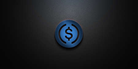 cryptocurrency coin on colorful background, cryptocurrency conceptの写真素材