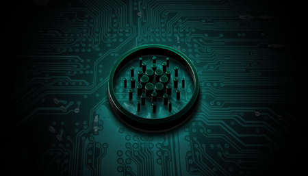 cardano cryptocurrency coin on colorful background, cryptocurrency conceptの写真素材