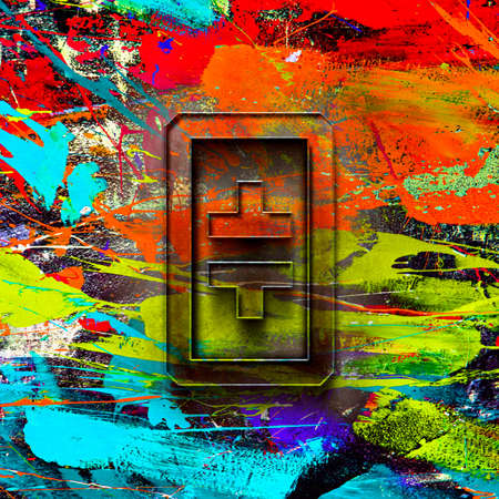 tetha cryptocurrency coin on dark background, color art