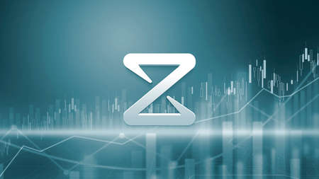 3D rendering near cryptocurrency coin on colorful background, cryptocurrency concept color artの写真素材