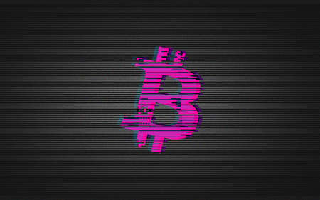 3D rendering cryptocurrency bitcoin on colorful background, cryptocurrency concept 3D illustrationの写真素材