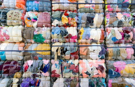 Colorful handkerchiefs on a market in Istanbul, Turkeyの写真素材