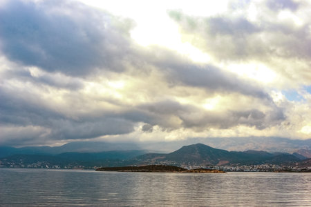 city rodes with the seaの写真素材