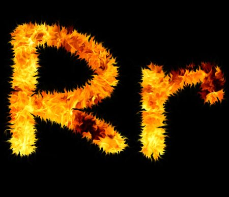 flame symbol rの写真素材