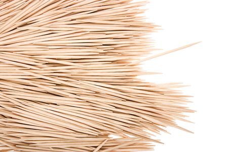 wooden toothpicksの写真素材