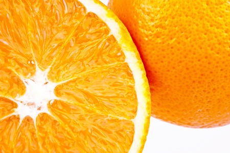 photo of oranges isolated on white background