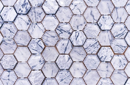 Mosaic tiles in the interior of the bathroom. Background of ceramic tiles mosaic.の写真素材