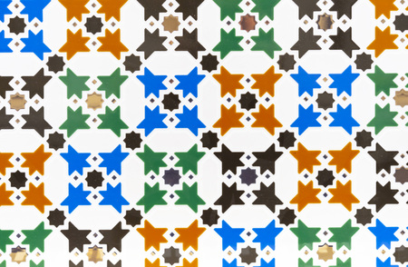 Mosaic tiles in the interior of the bathroom. Background of ceramic tiles mosaic.