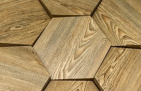 Wooden 3D panel in a modern interior. 3D wooden background.