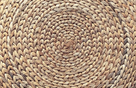 Wicker basket of reed rod. Background from wicker basket.の写真素材