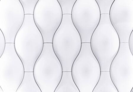 White wall panel with 3D effect. Volumetric white texture.