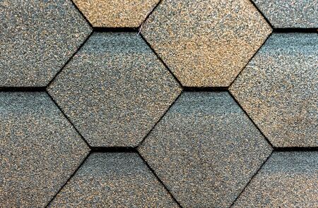 Texture of flexible tiles for the roof flooring of the house. Flexible, soft, bituminous composite...