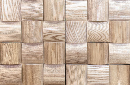 Wooden squares with oak texture and 3D effect.の写真素材