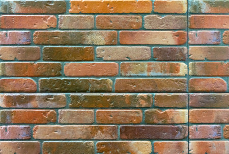 Porcelain stoneware with a pattern of brickwork.の写真素材